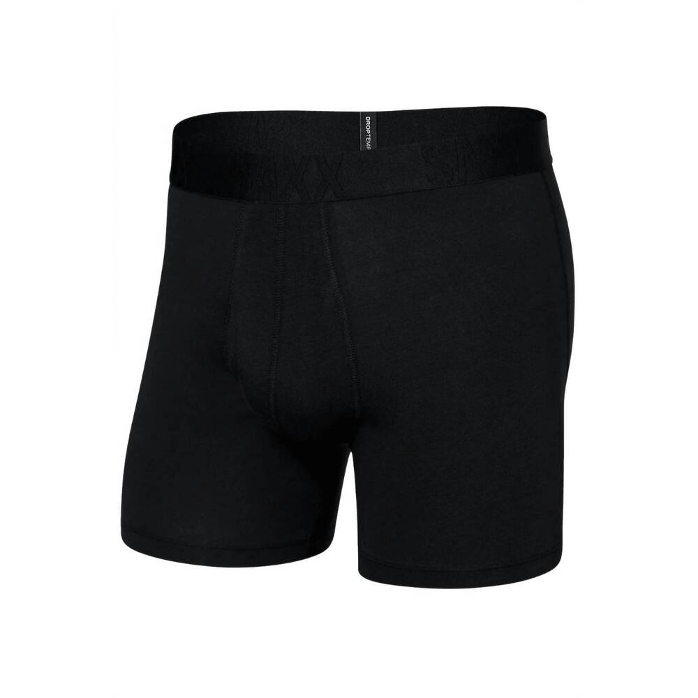 NEW SAXX men's droptemp cooling cotton boxer brief in black